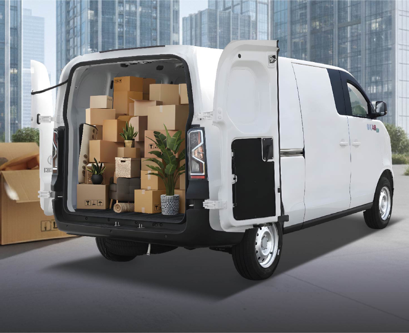 Chiều dài thùng xe tải van điện Kim Long hơn 2,8m